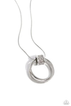 Load image into Gallery viewer, In the Swing of RINGS White Necklace - Paparazzi Accessories
