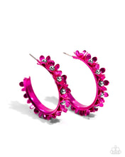 Load image into Gallery viewer, Fashionable Flower Crown Pink Earrings - Paparazzi Accessories
