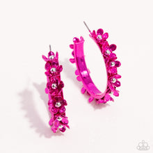 Load image into Gallery viewer, Fashionable Flower Crown Pink Earrings - Paparazzi Accessories
