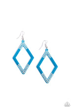 Load image into Gallery viewer, Eloquently Edgy Blue Earrings - Paparazzi Accessories
