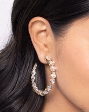 Load image into Gallery viewer, Presidential Pizzazz Gold Hoop Earrings - Paparazzi Accessories
