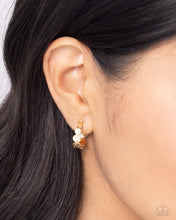 Load image into Gallery viewer, Textured Tease Gold Hoop Earrings - Paparazzi Accessories

