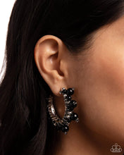 Load image into Gallery viewer, Elite Expense Black Hoop Earrings - Paparazzi Accessories
