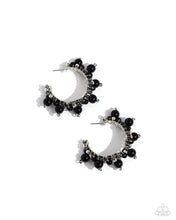 Load image into Gallery viewer, Elite Expense Black Hoop Earrings - Paparazzi Accessories
