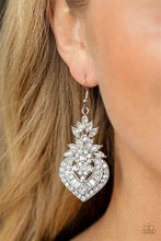Load image into Gallery viewer, Royal Hustle White Earrings - Paparazzi Accessories
