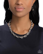 Load image into Gallery viewer, Complete Curves Silver Necklace - Paparazzi Accessories
