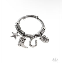 Load image into Gallery viewer, New Sheriff in Town Silver Bracelet - Paparazzi Accessories
