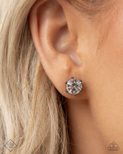 Load image into Gallery viewer, Forceful Facets Black Post Earrings - Paparazzi Accessories
