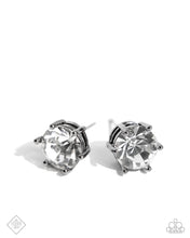 Load image into Gallery viewer, Forceful Facets Black Post Earrings - Paparazzi Accessories
