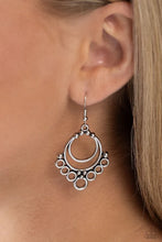 Load image into Gallery viewer, Rustic Rotary Silver Earrings - Paparazzi Accessories
