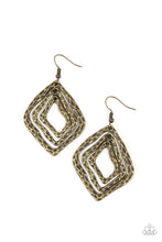 Load image into Gallery viewer, Primitive Performance Brass Earrings - Paparazzi Accessories
