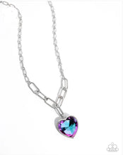 Load image into Gallery viewer, HAUTE Heart Purple Necklace - Paparazzi Accessories

