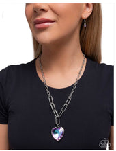 Load image into Gallery viewer, HAUTE Heart Purple Necklace - Paparazzi Accessories
