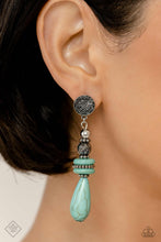 Load image into Gallery viewer, Desert Fever Blue Earrings - Paparazzi Accessories
