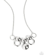 Load image into Gallery viewer, Sleek Staccato Silver Necklace - Paparazzi Accessories
