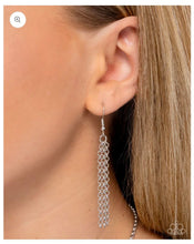 Load image into Gallery viewer, Sleek Staccato Silver Necklace - Paparazzi Accessories
