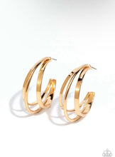 Load image into Gallery viewer, Curly Charisma Gold Hoop Earrings - Paparazzi Accessories
