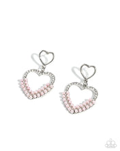 Load image into Gallery viewer, Dangling Damsel Pink Post Earrings - Paparazzi Accessories
