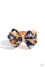Load image into Gallery viewer, BOW Caution to the Wind Gold Ring - Paparazzi Accessories

