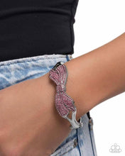 Load image into Gallery viewer, Blissful Bow Pink Bracelet - Paparazzi Accessories
