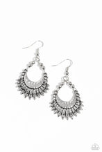 Load image into Gallery viewer, Lunar Luxury Silver Earrings - Paparazzi Accessories
