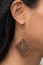 Load image into Gallery viewer, Block Party Posh Copper Earrings - Paparazzi Accessories
