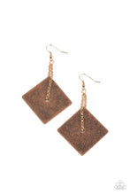 Load image into Gallery viewer, Block Party Posh Copper Earrings - Paparazzi Accessories
