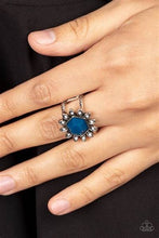 Load image into Gallery viewer, Wonderfully Wallflower Blue Ring - Paparazzi Accessories

