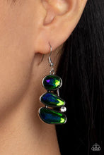 Load image into Gallery viewer, Gem Galaxy Green Earrings - Paparazzi Accessories

