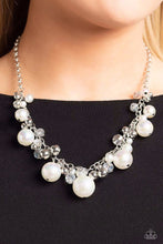 Load image into Gallery viewer, Scratched Shimmer White Necklace - Paparazzi Accessories
