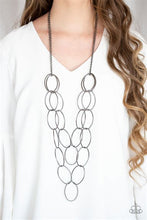 Load image into Gallery viewer, Move On OVAL Black Necklace - Paparazzi Accessories

