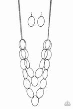 Load image into Gallery viewer, Move On OVAL Black Necklace - Paparazzi Accessories
