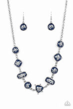 Load image into Gallery viewer, Fleek and Flecked Blue Necklace - Paparazzi Accessories
