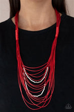 Load image into Gallery viewer, Nice CORD-ination Red Necklace - Paparazzi Accessories
