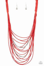 Load image into Gallery viewer, Nice CORD-ination Red Necklace - Paparazzi Accessories
