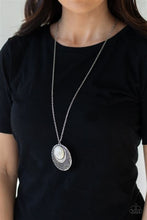 Load image into Gallery viewer, Medallion Meadow White Necklace - Paparazzi Accessories
