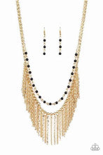 Load image into Gallery viewer, Fierce in Fringe Gold Necklace - Paparazzi Accessories
