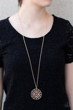 Load image into Gallery viewer, Mandala Melody Rose Gold Necklace - Paparazzi Accessories
