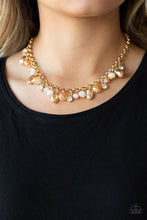 Load image into Gallery viewer, Downstage Dazzle Gold Necklace - Paparazzi Accessories
