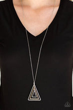 Load image into Gallery viewer, TRI Harder Silver Necklace - Paparazzi Accessories
