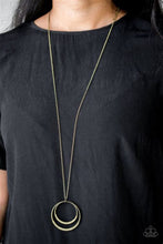 Load image into Gallery viewer, Front and EPICENTER Brass Necklace - Paparazzi Accessories
