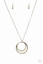 Load image into Gallery viewer, Front and EPICENTER Brass Necklace - Paparazzi Accessories
