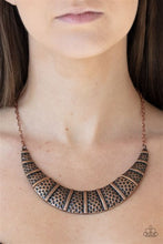 Load image into Gallery viewer, Metallic Mechanics Copper Necklace - Paparazzi Accessories
