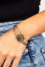 Load image into Gallery viewer, Rosy Repose Brass Bracelet - Paparazzi Accessories
