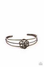 Load image into Gallery viewer, Rosy Repose Brass Bracelet - Paparazzi Accessories
