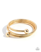 Load image into Gallery viewer, Calmly Coiled Gold Bracelet - Paparazzi Accessories
