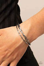 Load image into Gallery viewer, Block Bash Silver Bracelet - Paparazzi Accessories
