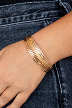 Load image into Gallery viewer, This Girl is on WIRE Gold Bracelet - Paparazzi Accessories

