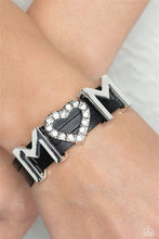 Load image into Gallery viewer, Heart of Mom Black Bracelet - Paparazzi Accessories
