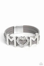 Load image into Gallery viewer, Heart of Mom Silver Bracelet - Paparazzi Accessories

